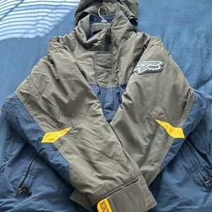 Fox Racing Coat — two pieces: lined shell and fleece. Can be worn three ways. L
